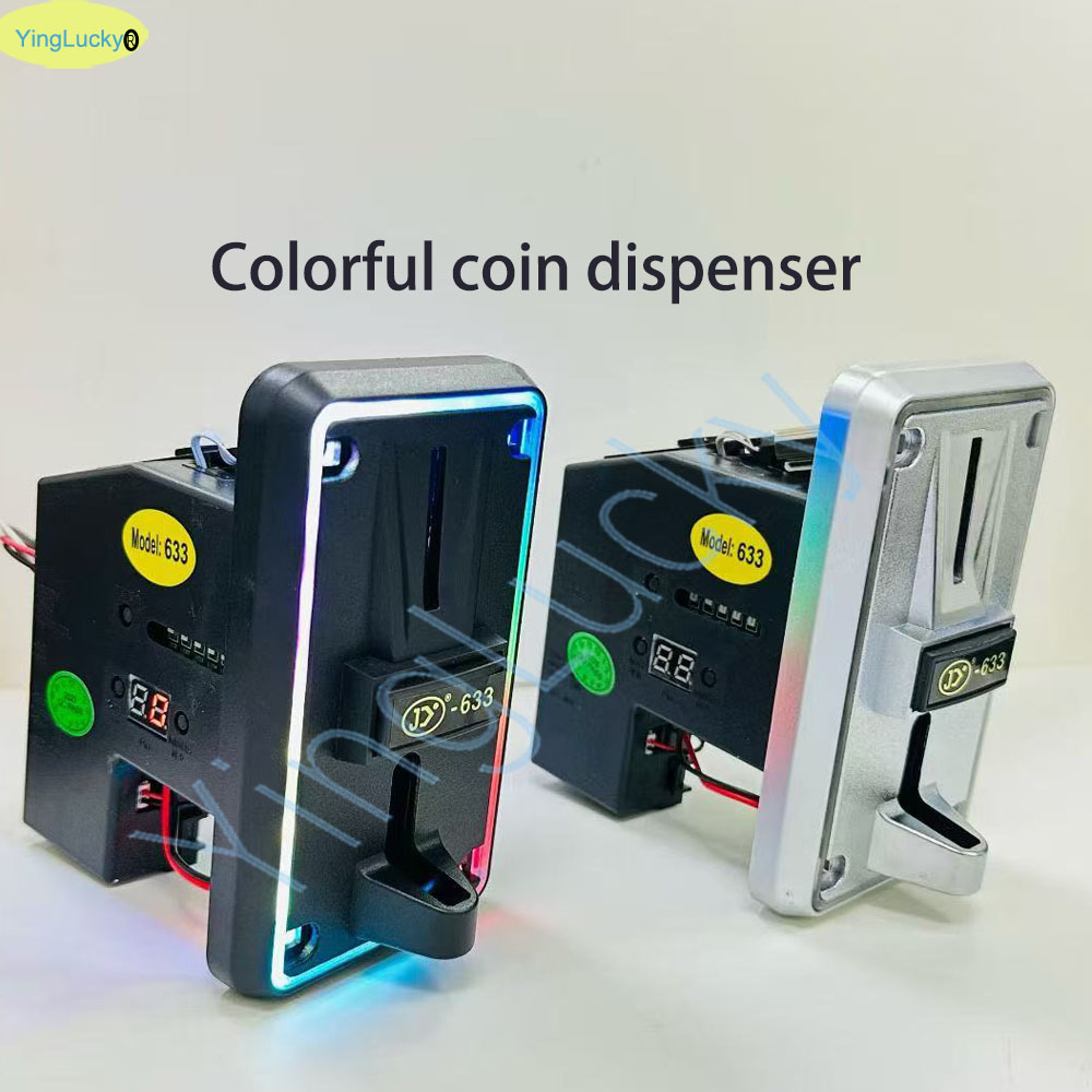 Arcade Vending & Laundry Revenue - Kleurrijke LED Multi Coin Acceptor Coin