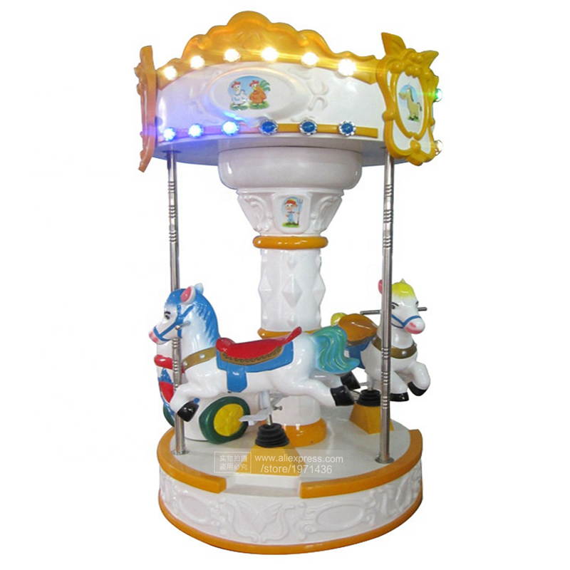 Coin Operated Kiddie Ride - Glasvezel Carrousel Paard Kerstdecoratie Muntautomaat Kiddie