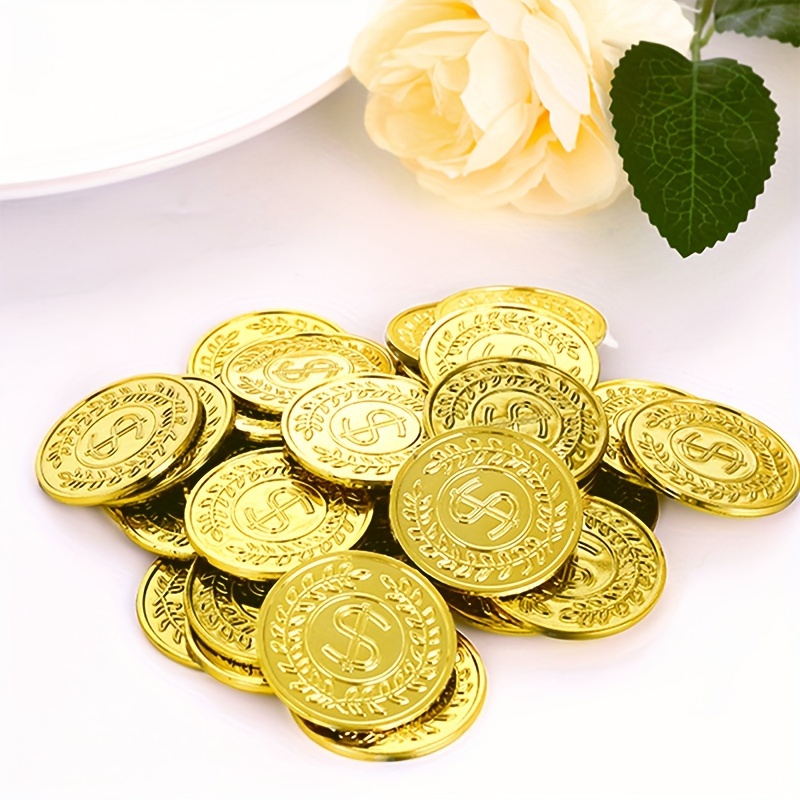 Arcade Game Coin - 50 stuks gouden munten plastic speelgouden