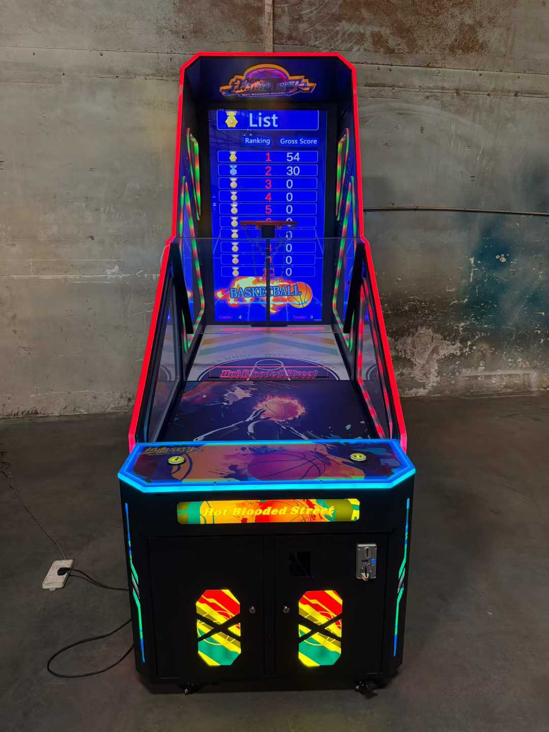 Muntbediende LED basketbal arc - Ticket Redemption Machine recensie en prijs