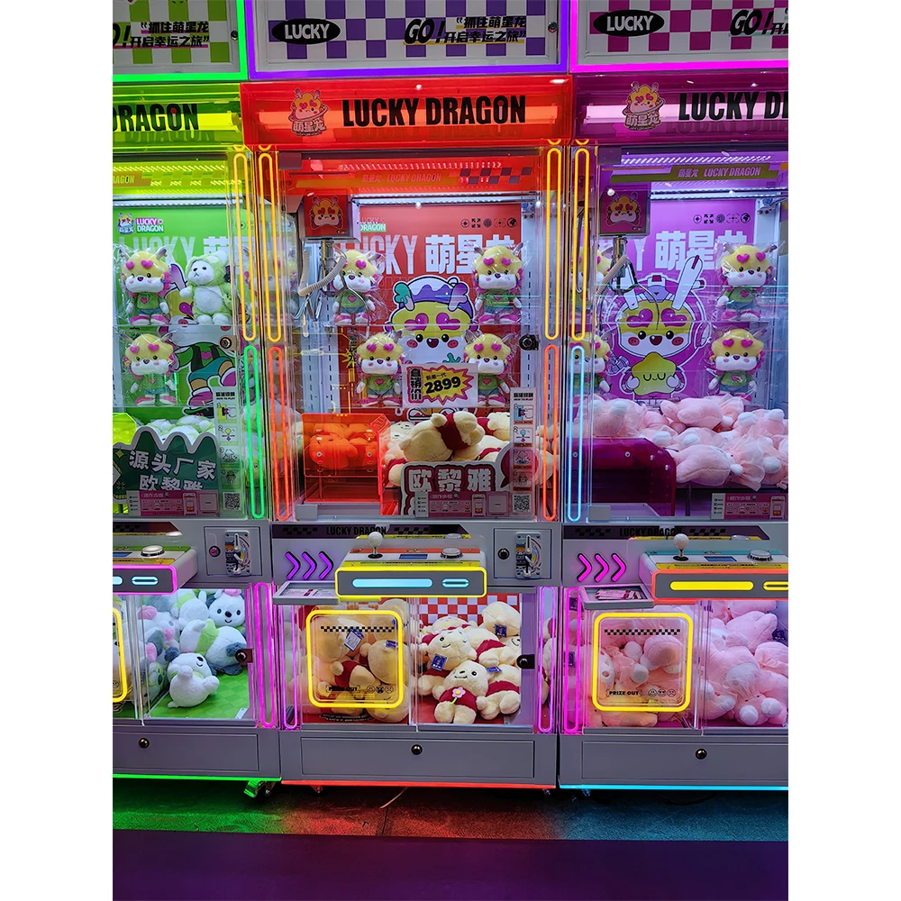 # Nieuwe kleurrijke klauwmachi - Arcade Prize Vending Machine recensie en prijs